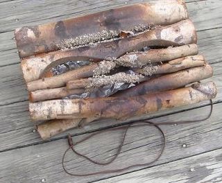 Vintage Lighted Fake Faux Woodburning Fireplace Insert Real Wood Logs