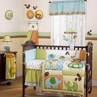 In the Jungle 9 Piece Baby Crib Bedding Set with Bumper by Cocalo