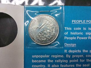 Pure Nickel People Power Coin Philippines 10 Pesos Face Value