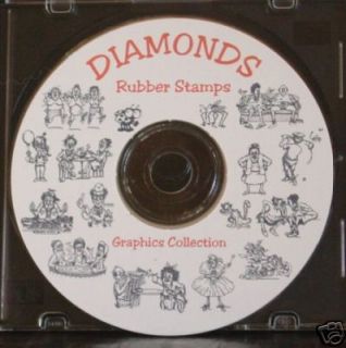 Diamonds Rubber Stamps Graphic Collection CD #1