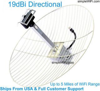 Economy WiFi Antenna Outdoor Mount 19dBi Long Range Wireless Signal