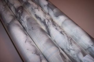 Contact Paper Marble Shelf Liner 1 Roll Silver Grey Gray 7.25 Sq ft