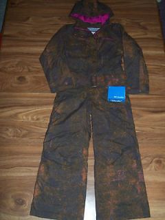 NEW COLUMBIA GIRLS JACKET & PANTS SNOW SUIT SMALL S 7 8 NWT ATTACA