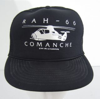 Vtg. RAH 66 Comanche Army Helicopter Snapback Trucker Hat Baseball Cap
