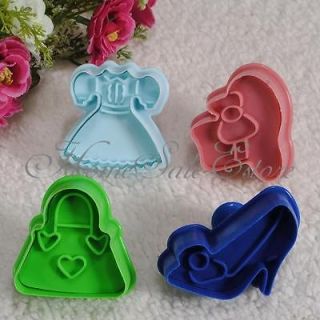 Shoes Hat Cake Fondant Cookie Decorating Plunger Cutter Mold Mould