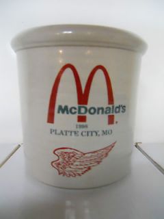 Red Wing Stoneware McDonalds 1998 Platte City, MO Pottery Crock