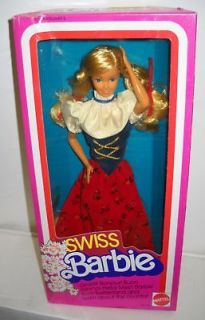 468 NIB Mattel Dolls of the World Swiss Barbie