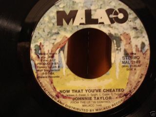 45 Johnnie Taylor Now That Youve Cheated 1988 VG++