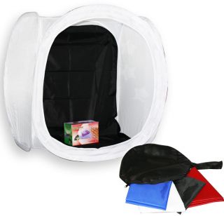 32 80cm Photo Cube Soft Box Tent +4 Color Backdrops