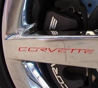 CORVETTE C6 WHEEL DECALS. FACTORY CORRECT SIZE. CHOICE OF COLOR. also