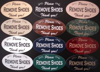 Remove Shoes Door Sign (similar to no soliciting)