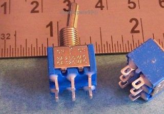 10 pc DPDT Mini Toggle Switches On Off On Center off; New w/mounting