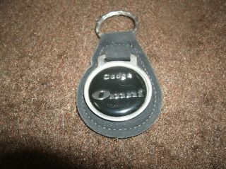 NOS 1970s 1980s DODGE OMNI VINTAGE LEATHER KEYCHAIN KEYRING NEW