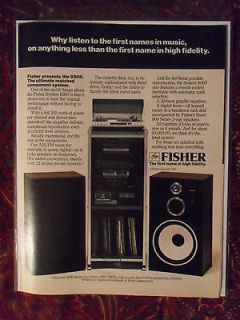 1982 Print Ad FISHER Stereo Component System ~ The First Name In High