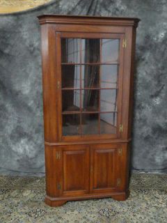 BEAUTIFUL QUALITY SOLID CHERRY CORNER CABINET CHINA CABINET WOW