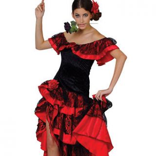 Plus Size XL 22 24 Fancy National Dress Ladies Flamenco Costume
