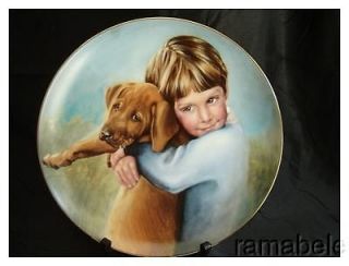 GOLDEN PUPPY A Country Summer by Nancy A Noel Hamilton Fine China 24k