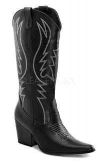 Womens Cowgirl Costume Western Rodeo Black Cowboy Boots