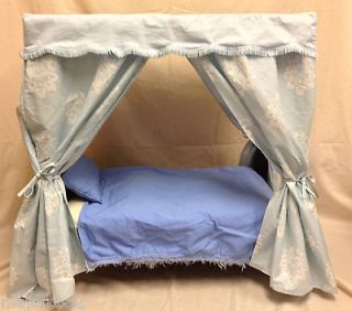 GIRL DOLL COLLECTION ~ELIZABETHS BED~ SET CANOPY, CURTAINS & BEDDING