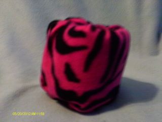 HOT PINK AND BLACK ZEBRA STRIPES TOILET PAPER COVER