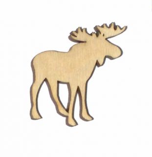 Moose Unfinished Flat Wood Shapes Cut Outs CM290 Variety Sizes Crafts