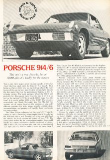 1970 Porsche 914/6 914 6 Road Classic Original Article   PE12