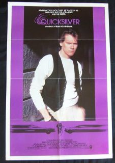 QUICKSILVER Kevin Bacon Bicycle Courier Jamie Gertz 1986 1sh MOVIE