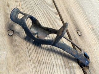 Horse & Buggy Carriage Whip Bracket Holder flag old antique rustic