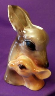 Royal Copley Doe & Fawn Deer Figure Vase / Near Mint