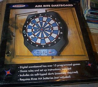 NEW Legend Sports Aim Rite Dartboard   Digital Scoreboard   15 Games