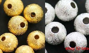 100 500pcs Silver&Golden Stardust Copper Ball Spacer Beads 3mm/4mm/5mm