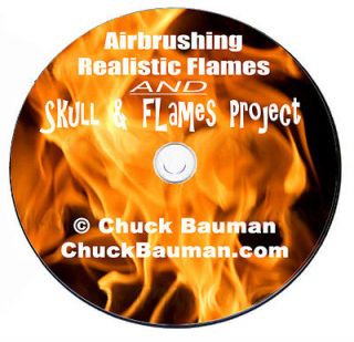 Airbrushing Realistic Flames DVD real fire, live fire, + Skull