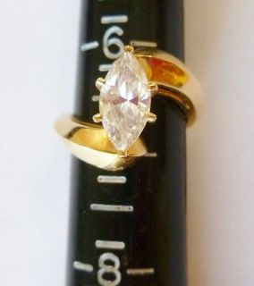 cubic zirconia ring 10k gold in Engagement & Wedding