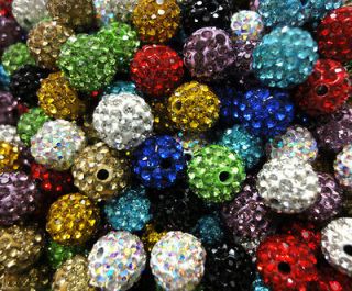 Wholesale 10MM Shamballa Crystal beads Pave Disco Balls For Multi