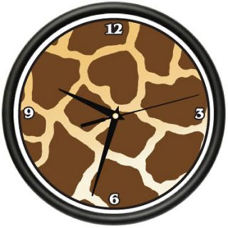 GIRAFFE PRINT Wall Clock animal print giraffe spots savannah gag gift
