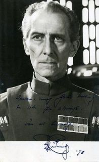 Peter Cushing Star Wars Actor Authentic Autographed & Inscribed