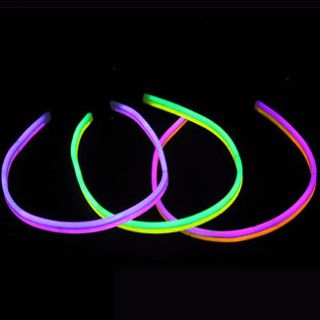  Glow Sticks Necklaces Dual Color Twisters BEND THEM INTO ANY SHAPE