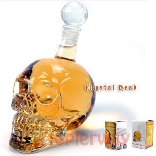 New 3D Crystal Skull Head Vodka Whiskey Shot Glass Bottle Drinking
