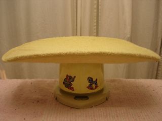 Vintage Counselor BABY SCALE Horse Pony elephant Cloth Cover Yellow