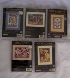 GOLD COLLECTION COUNTED CROSS STITCH KITS, CHOOSE 1 5 X 7 IN