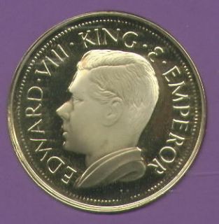1936 Bermuda King Edward VIII Abdicated Pattern Crown Coin UNC in