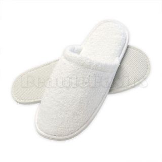 Lot of 3 Pair Cotton TERRY LOOP Spa Slippers White   as143x3