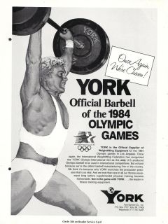 Lot of 11 Old 1980s YORK BARBELL CO Print Ads Free Weights
