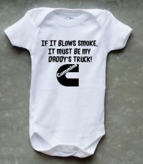 Cummins Diesel Smoke One piece Newborn T Shirt Baby Decal Dodge Ram