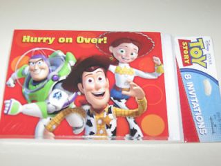 Disney TOY STORY Birthday Party Invitations 8 pack Woody Jessie Buzz