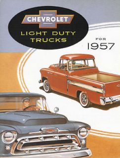 CHEVROLET 1957 Truck Sales Brochure 57 Chevy Pick Up
