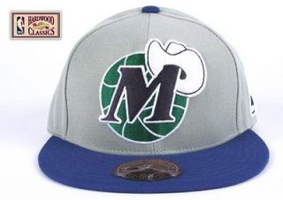 Dallas Mavericks Mitchell and Ness Fitted Hat Cap Gray Wool 2 Tone XL