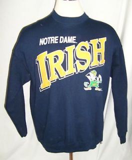 NOTRE DAME LOGO7 MADE IN THE USA HEAVY WEIGHT MENS XL BLUE SWEAT