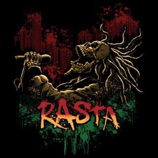 Island Reggae Lion Selassie Jamaica Flag Bob One Love Music Skull