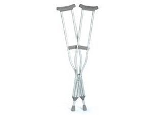 Adult Push Button Aluminum Crutches 5 2  5 10 Medium 18 8005 Set
